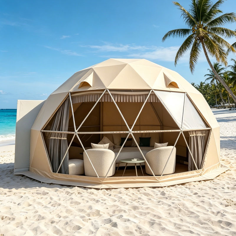 Outdoor Camping And Glamping - Luxuriöses Glamping-Kuppelhaus Geodätisches Zelt mit Wärmeisoliertem