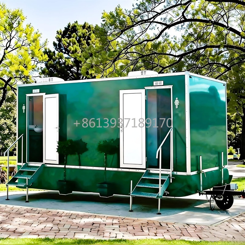 Outdoor Camping Trailer - Mobiler Toilettenanhänger mit Waschbecken und Dusche