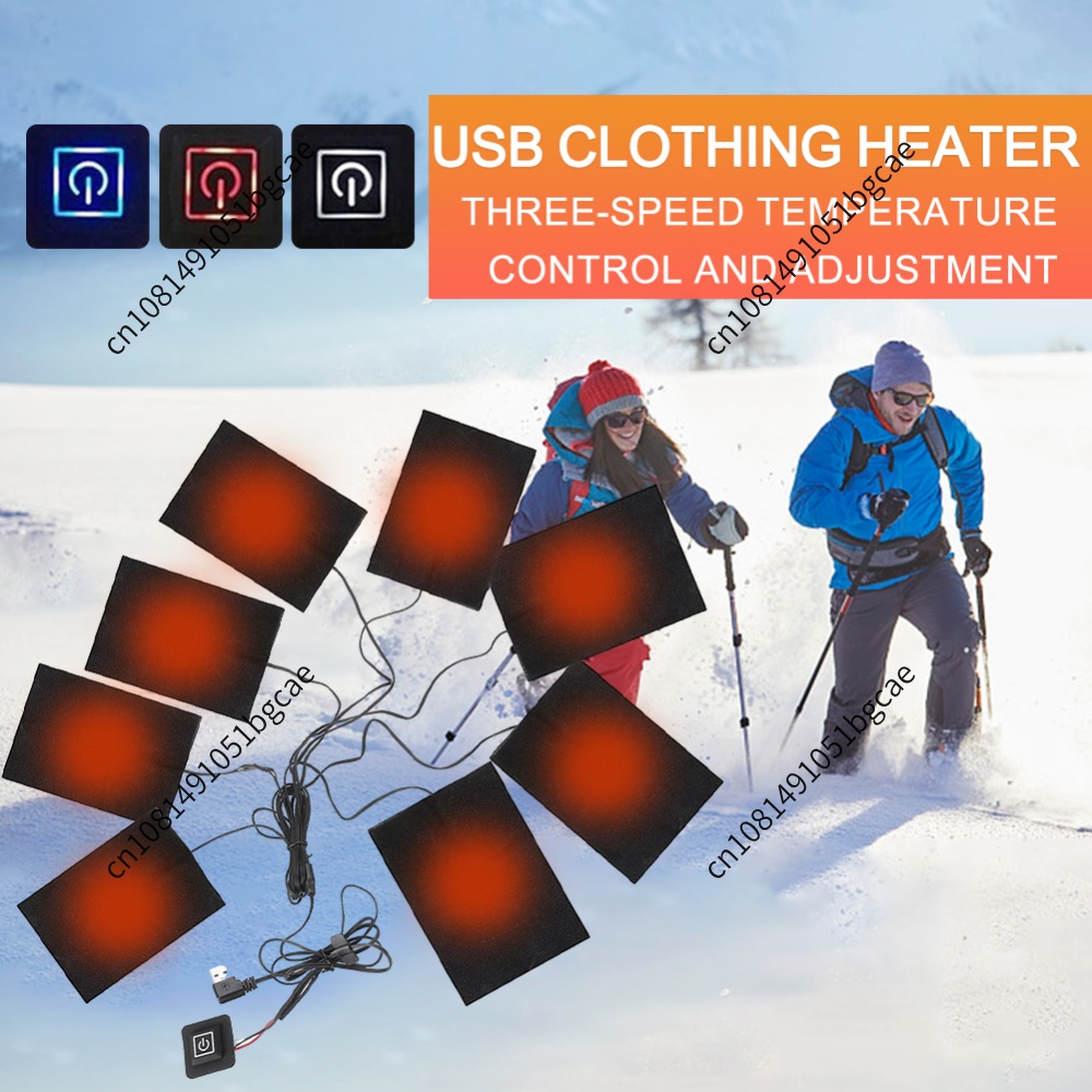 Outdoor Camping Jacket - USB-Heizkissen Elektrische Stoffheizung 3-Stufen-Jackenheizung Wasserdicht für