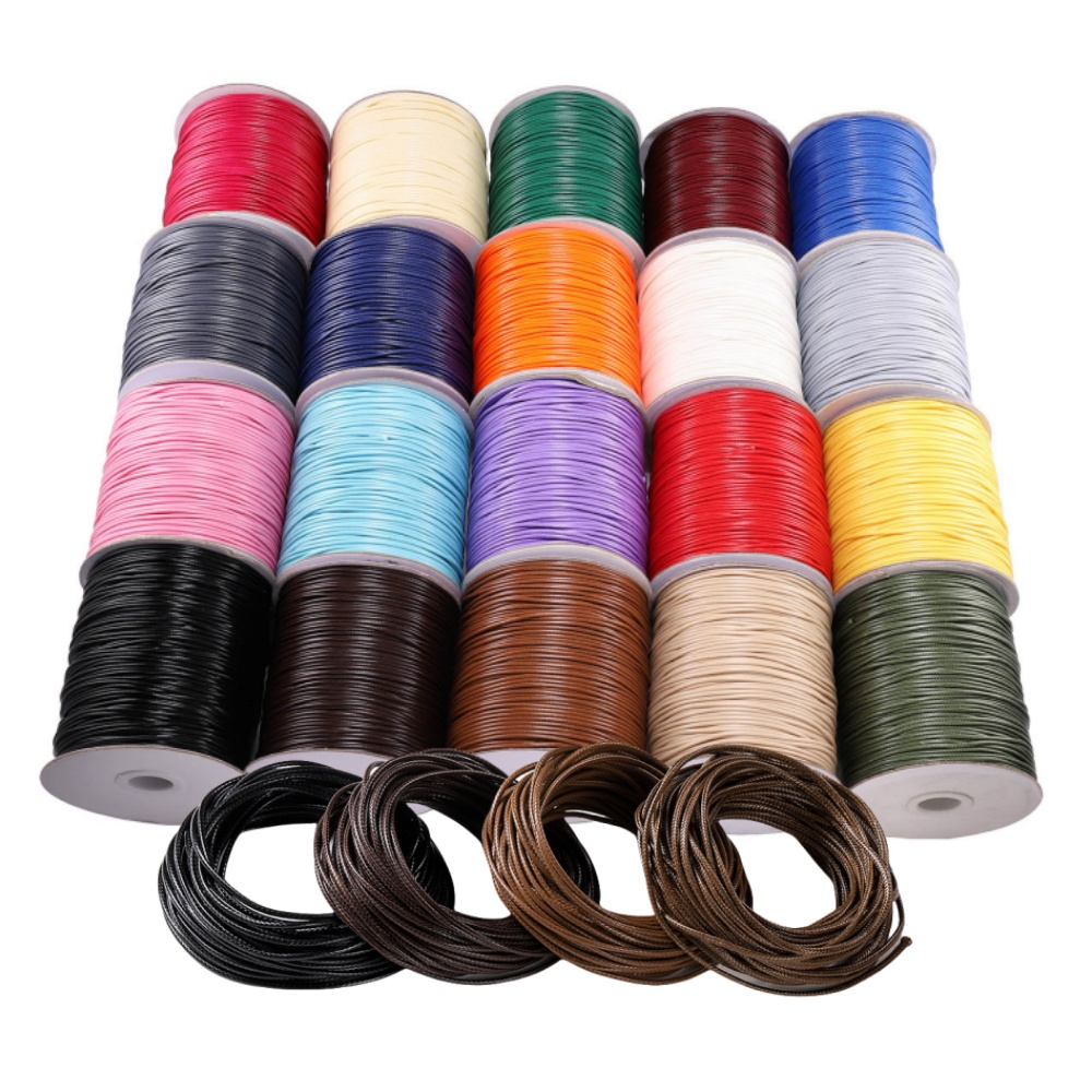 Paracord Bracelet - 10 mt/los 0,5-2,5mm Leder Linie Gewachste