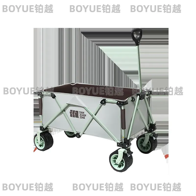 Outdoor Camping Trailer - Faltbarer tragbarer Camping-Trolley-Tisch für den Außenbereich,