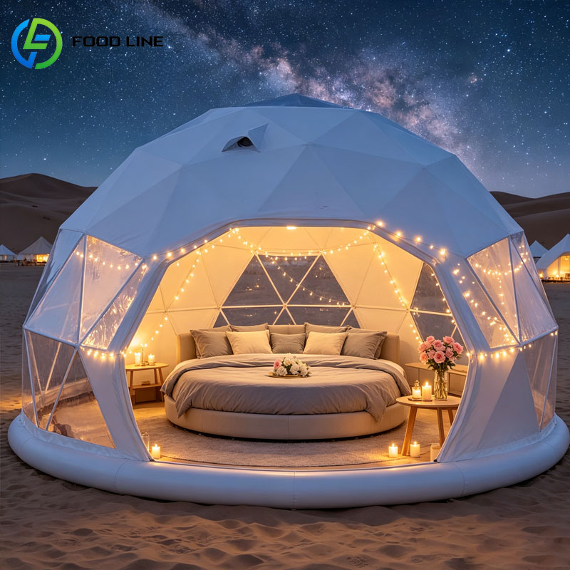 Outdoor Camping And Glamping - Vorgefertigtes Glamping-Haus Geodätisches Kuppelzelt Luxuriöse Outdoor-Resort-Camping-Villa