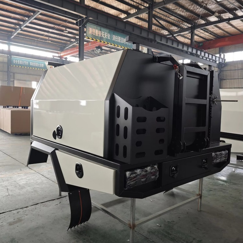 Outdoor Camping Ute - Outdoor-Abenteuer Aluminium-Werkzeugkasten-Dachträger mit Tonneau-Abdeckung Ute-Ladeflächen-Überdachung für