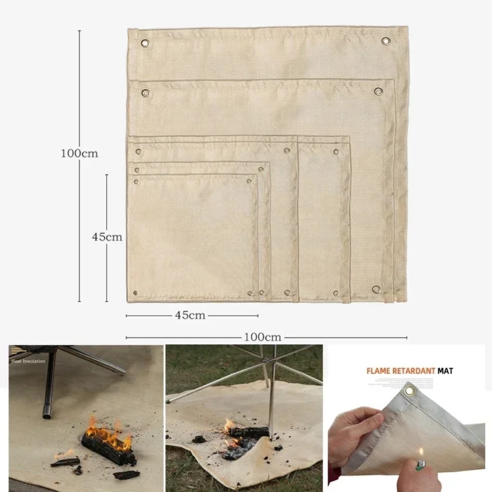 Outdoor Camping Rug - Hochtemperatur-Feuerlöschdecke aus Glasfaser für Outdoor-Camping, Picknick,