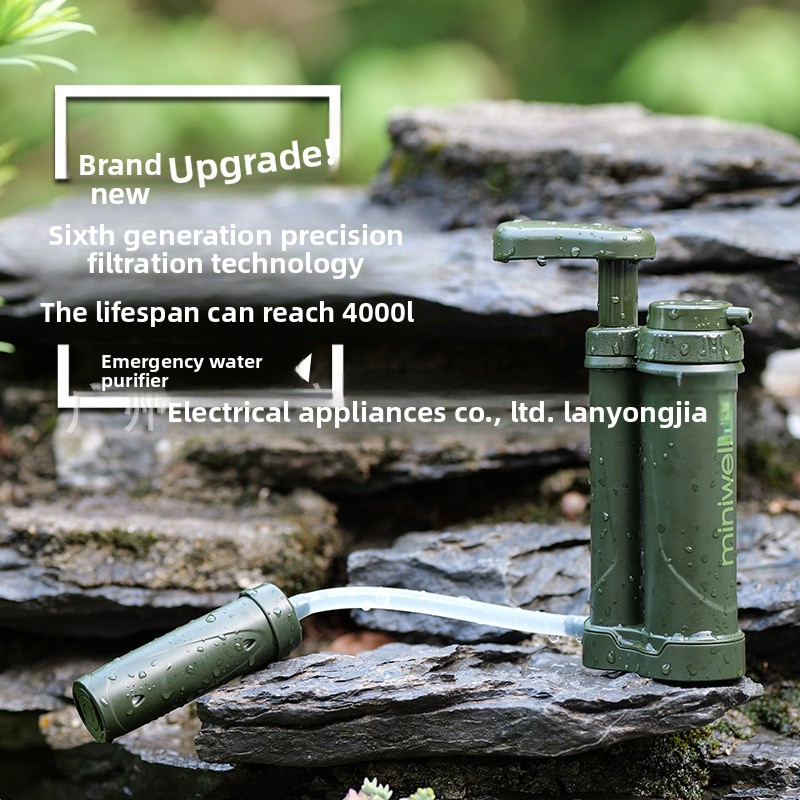 Portable Water Filter - Camping-Wasserfilter Outdoor-Wasserreiniger, Tragbarer Notfall-Filter für Draußen