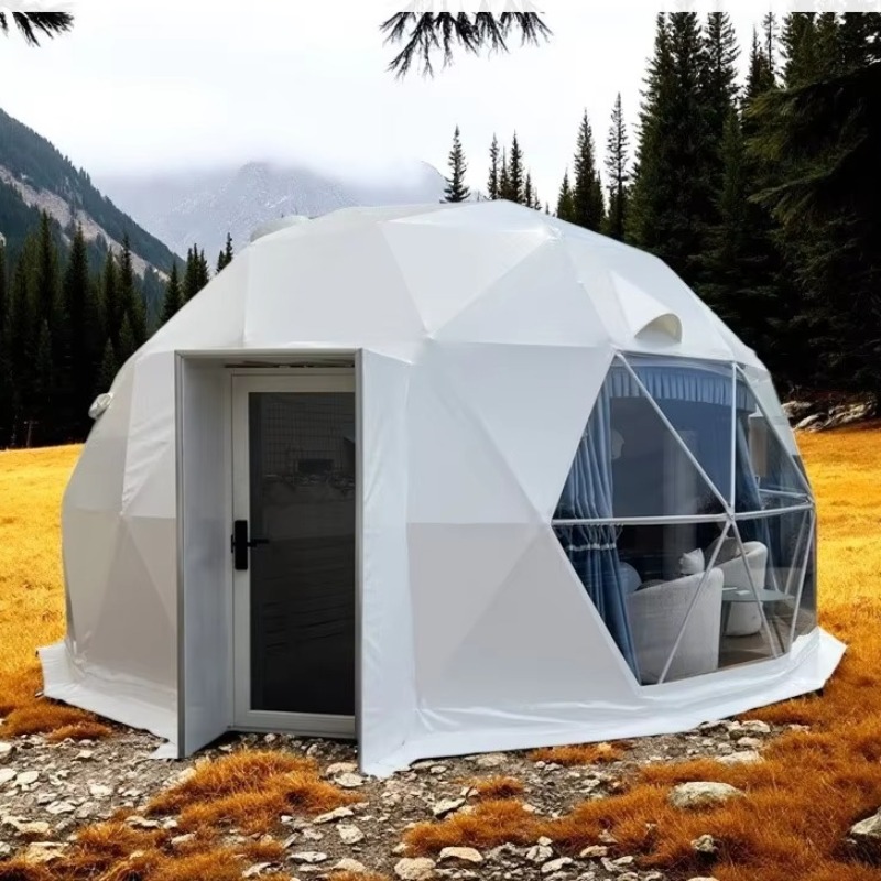 Outdoor Camping And Glamping - Glamping-Kuppelzelt Outdoor-Hotel-Resort-Zelt Transparentes Kuppelzelt Sechseckiges Geodätisches