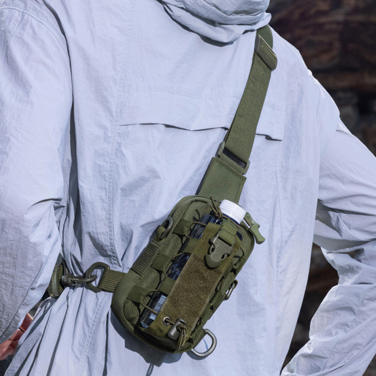 Outdoor Camping Bag - Wasserflaschentasche, Cross-Body-Wasserflaschentasche, multifunktionale Becherschutzhülle, Wasserbecherhülle, Fahrradtasche,