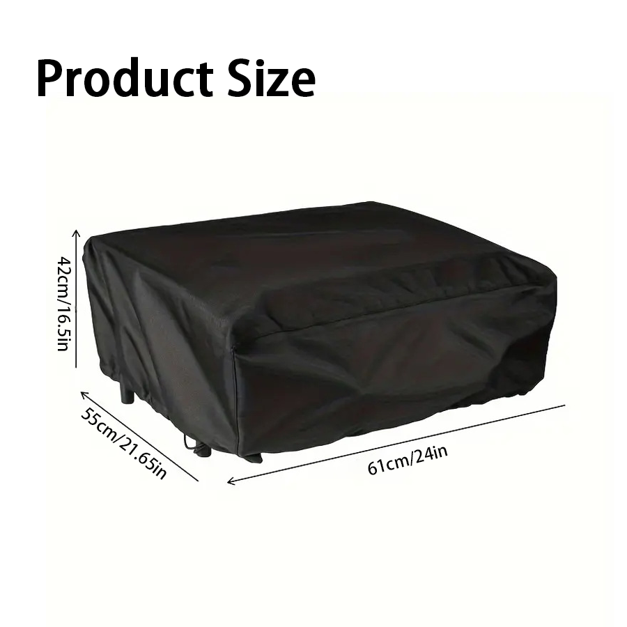 Outdoor Camping Bbq - 1 Stück schwarze Ofenschutzabdeckung mit verstellbarem