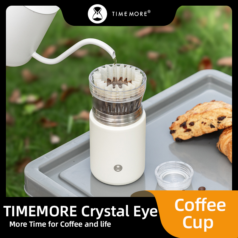 Portable Water Filter - TIMEMORE Handgezeichnete Kaffeetasse, 2-in-1, tragbar, hält