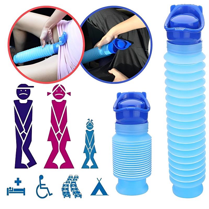 Outdoor Camping Urinal - 750ml tragbare stehende Pee Flasche schrumpf