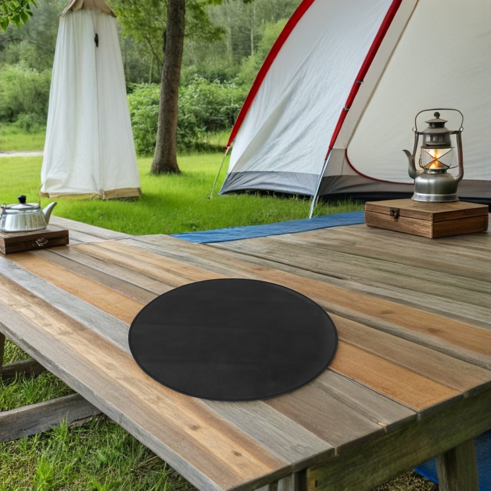 Feuerfeste Runde BBQ-Matte 24  – Outdoor Camping Bbq Bewertung und Preis