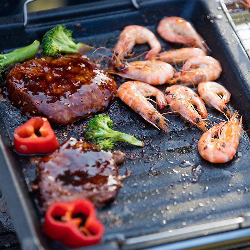 Dicke quadratische Grillpfanne – Outdoor Camping Cooking Set Bewertung und Preis