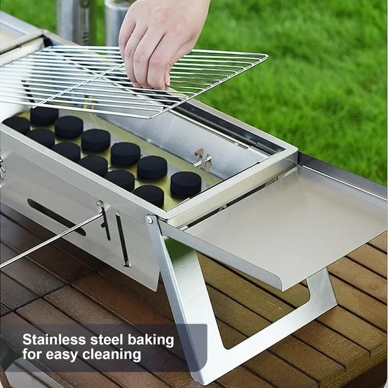Tragbarer Holzkohle grill Edel – Outdoor Camping Bbq Bewertung und Preis