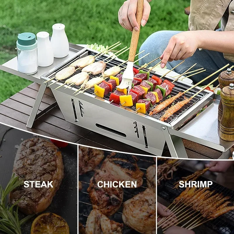 Tragbarer Holzkohle grill Edel – Outdoor Camping Bbq Bewertung und Preis