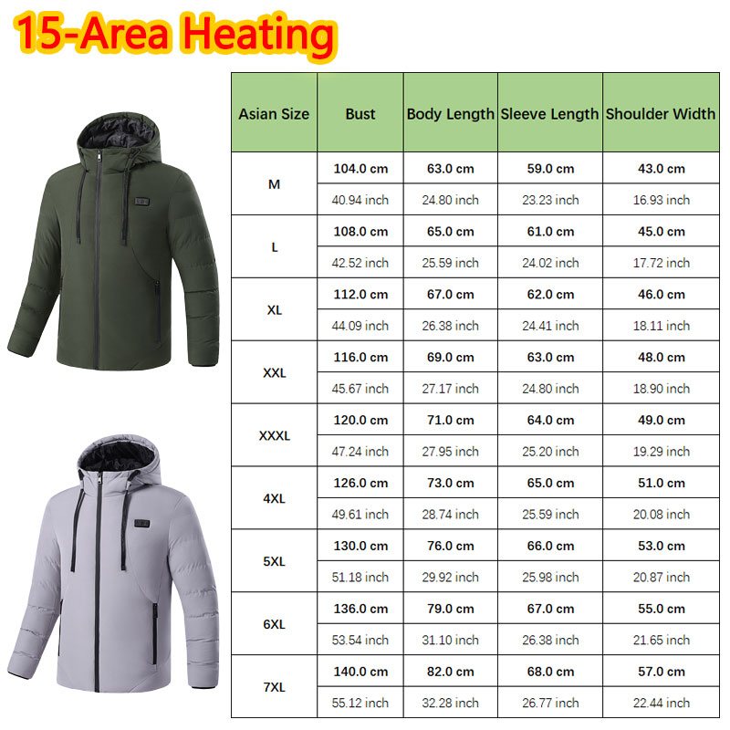 Huelora 11-Bereich-Heizjacke f – Outdoor Camping Jacket Bewertung und Preis
